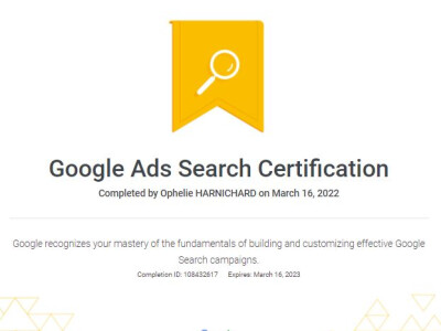 Google Search Campaigns certification.JPG